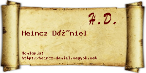 Heincz Dániel névjegykártya